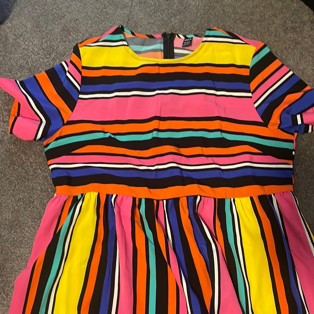 Multicolor striped maxi